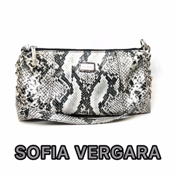 sofia by sofia vergara Handbags - SOFIA VERGARA SNAKE SKIN  CHANE SHOULDER BAG  Created for Macy's